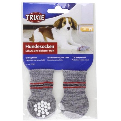 Trixie Dog Socks Non Slip Grey L - XL